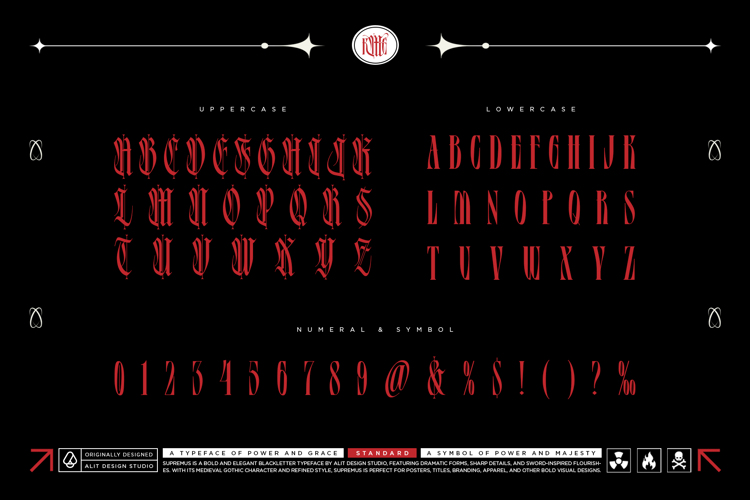 Preview of Supremus Font