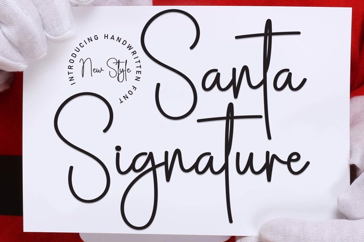 Preview of Santa Signature Font
