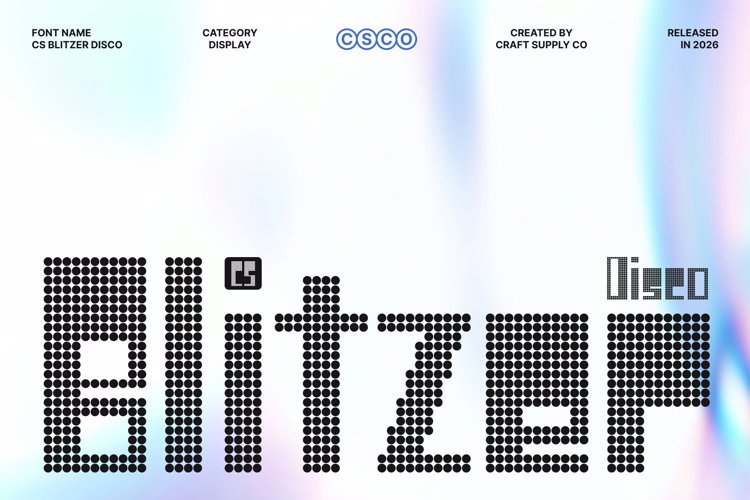 Preview of CS Blitzer Disco Font