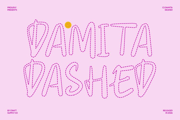 Preview of CS Damita Dashed Font