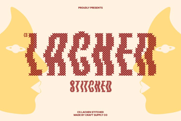 Preview of CS Lachen Stitched Font