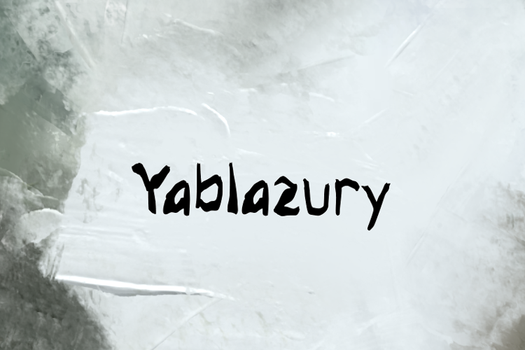 Preview of y  Yablazury Font