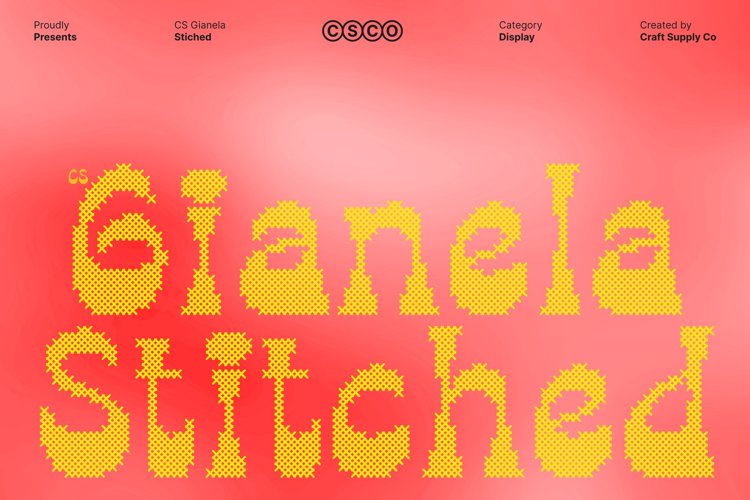 Preview of CS Gianela Stitched Font