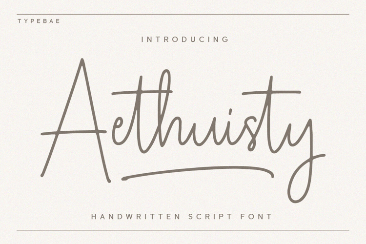 Preview of Aethuisty Font