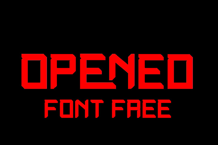 Opened Font