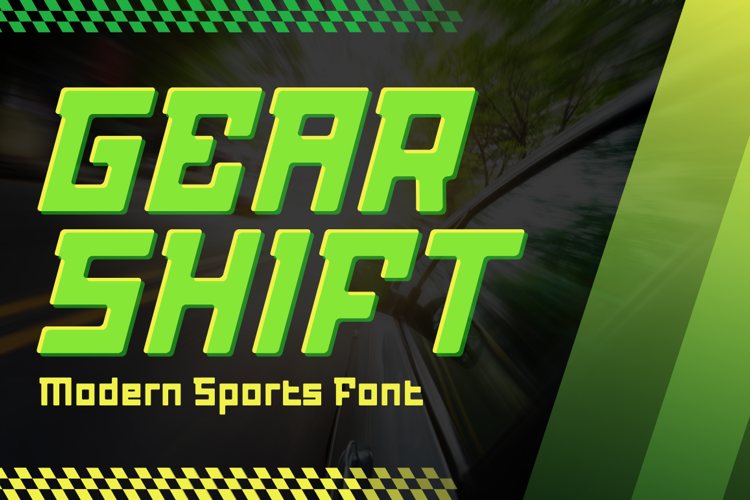 Preview of Gear Shift Font