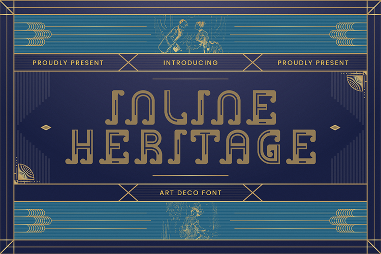 Preview of Inline Heritage Font