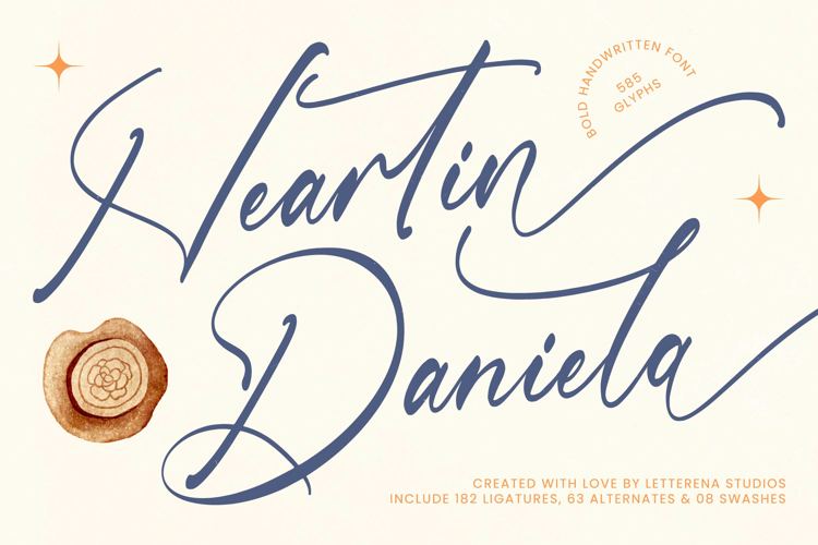 Preview of Heartin Daniela VERSION Font