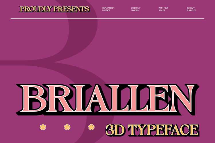 Briallen 3D Font