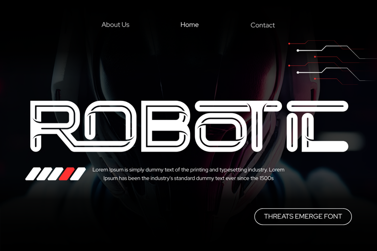 Preview of THREATS EMERGE Font