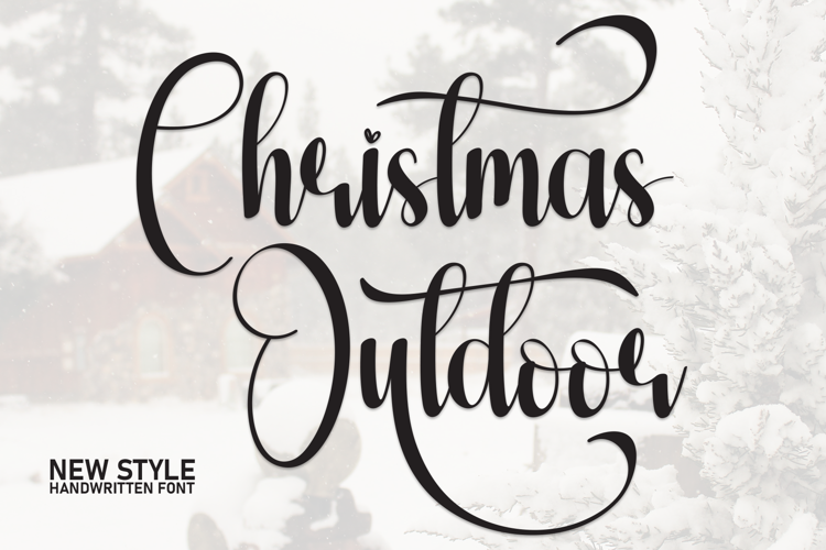 Preview of Christmas Outdoor Font