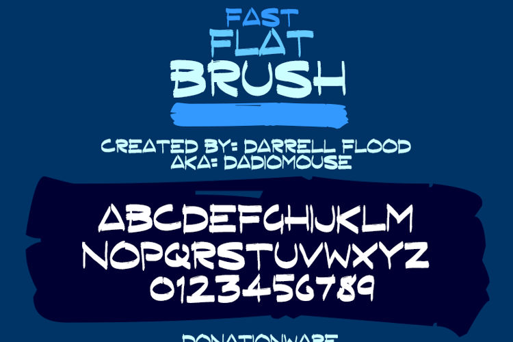 Fast Flat Brush Font