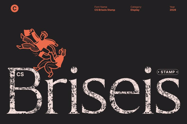 Preview of CS Briseis Stamp Font