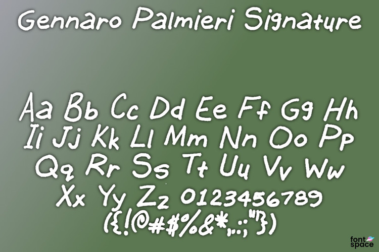 Gennaro Palmieri Signature Font