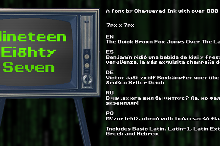 Nineteen Eighty Seven Font