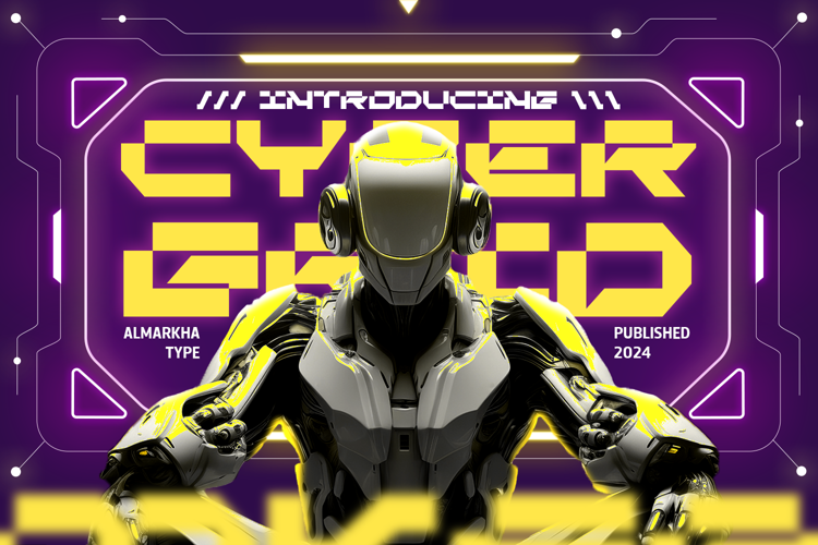 Preview of Cyber Grid Font