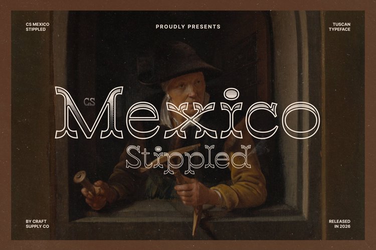 Preview of CS Mexico Stippled Font