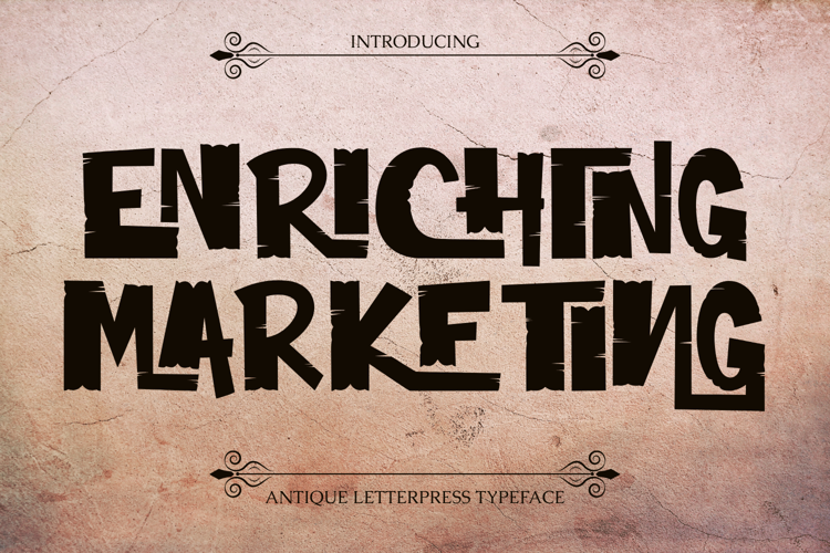 Preview of ENRICHING MARKETING Font