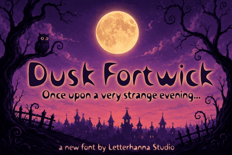 Preview of Dusk Fortwick Font