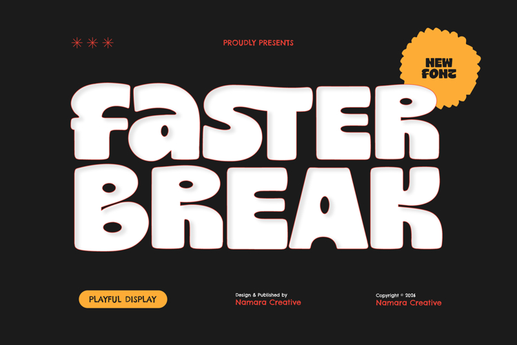 Preview of Faster Break Font