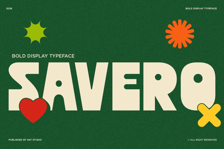 Preview of Savero DEMO Font