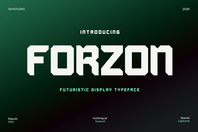 Preview of Forzon DEMO Font