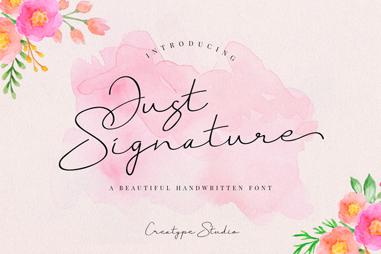 Just Signature Font