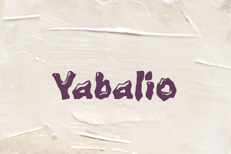 Preview of Yabalio Font