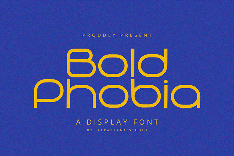 Preview of Bold Phobia Font