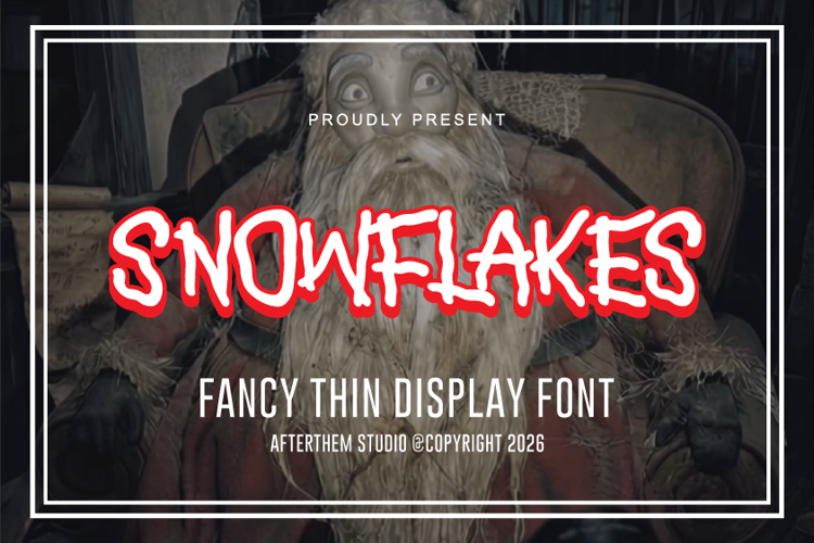 Preview of Snowflakes Font