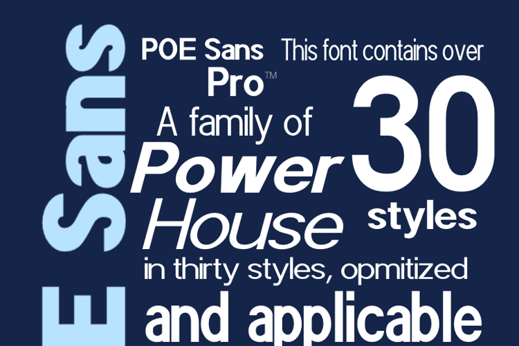 POE Sans Pro Font