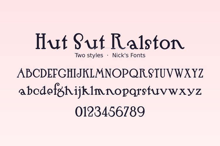 Preview of Hut Sut Ralston Font