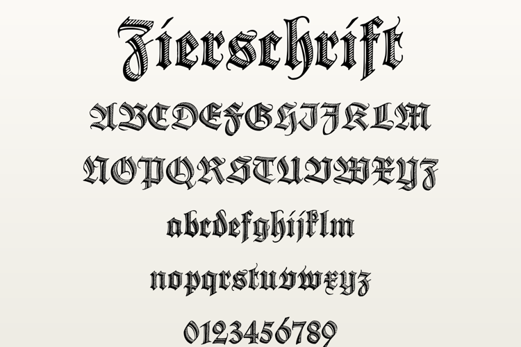 Preview of Deutsche Zierschrift Font