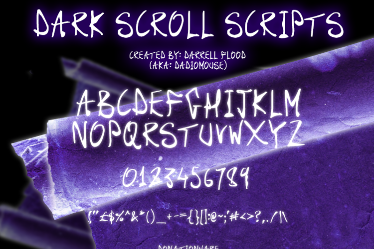 Dark Scroll Scripts Font