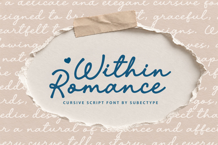 Preview of Within Romance Font
