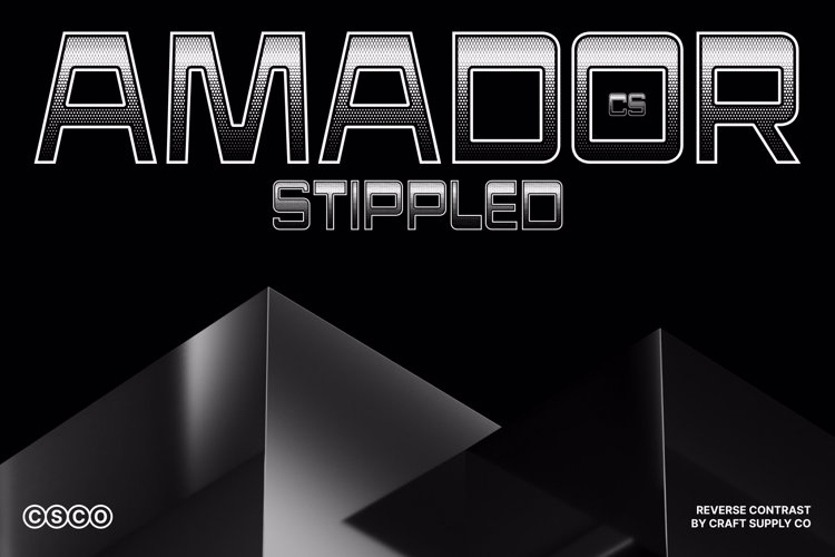 Preview of CS Amador Stippled Font