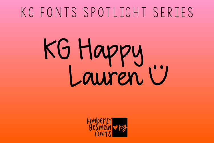 Preview of KG Happy Lauren Font