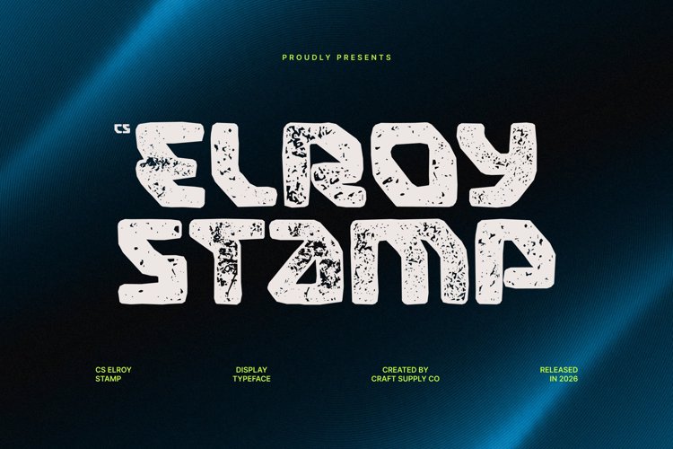 Preview of CS Elroy Stamp Font