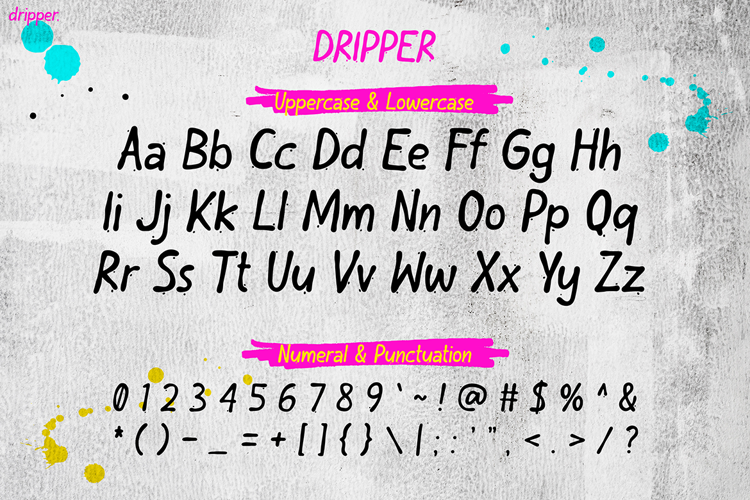 Preview of Dripper Font