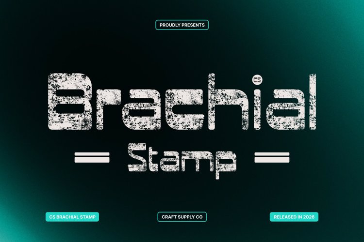 Preview of CS Brachial Stamp Font
