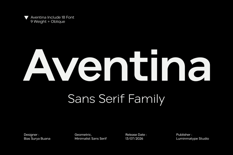 Preview of Aventina Thin Font