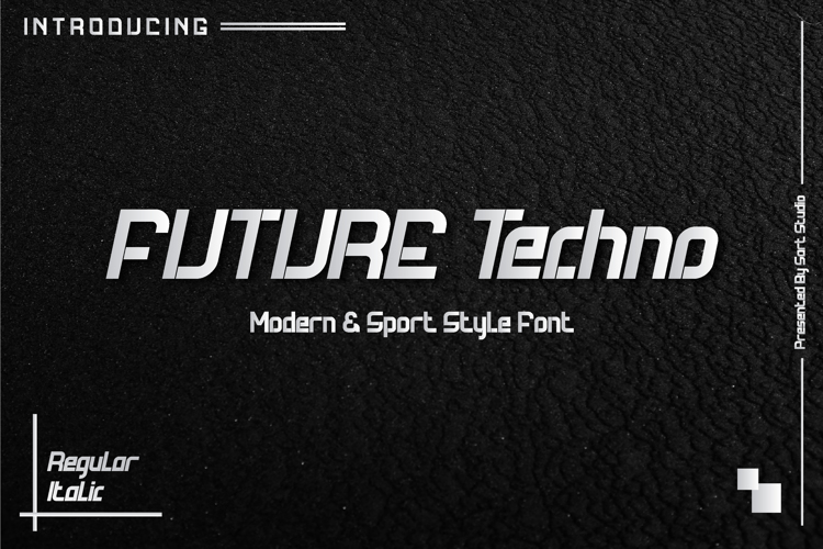 Future Techno Italic Font