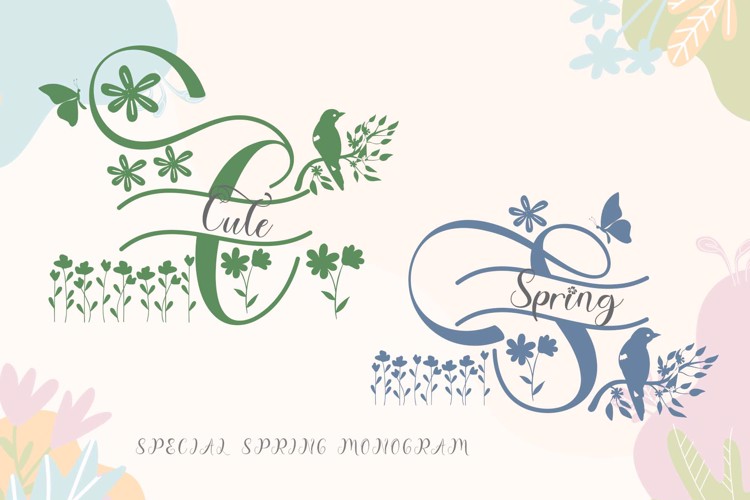 Spring Monogram Font