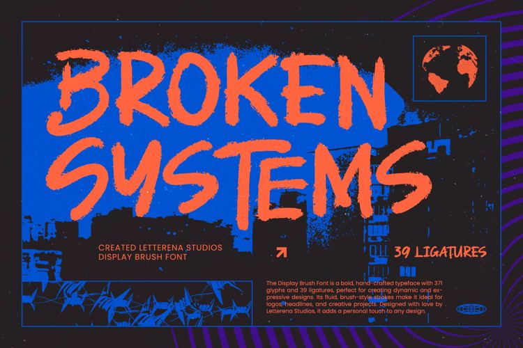 Preview of Broken System VERSION Font