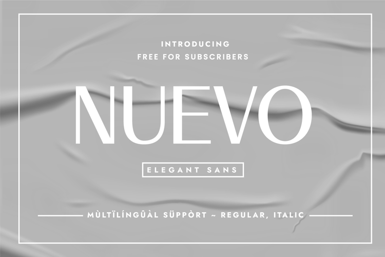 Preview of NUEVO Font