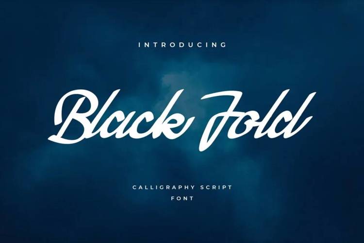 Preview of Black Fold Handlettering Artist Font