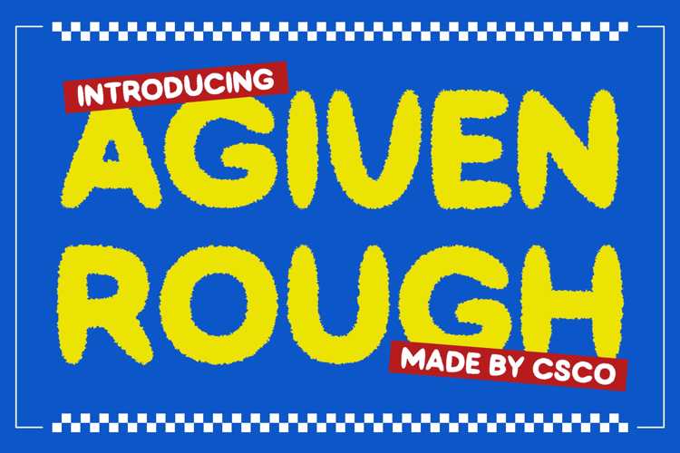 Agiven Rough Font