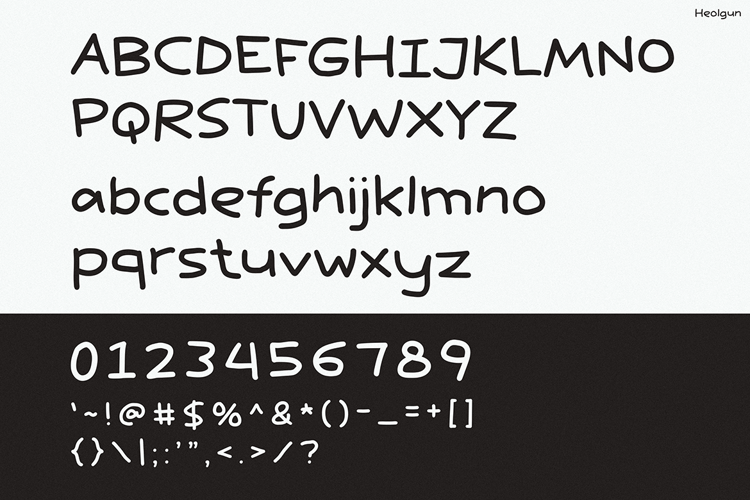 Preview of Heolgun Font
