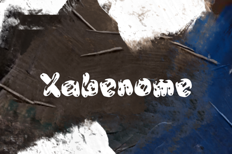 Preview of x  Xabenome Font
