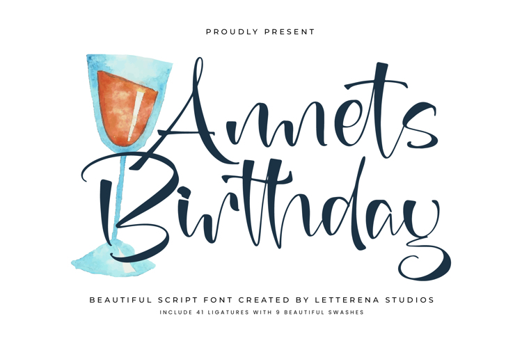 Preview of Annets Birthday VERSION Font